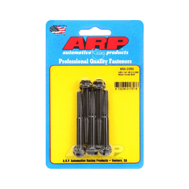Set de șuruburi și piulițe universale ARP 1/4-20 – șuruburi hexagonale cu finisaj negru oxidat, x5 - ARP-650-2250 - 650-2250 - 3666618194325